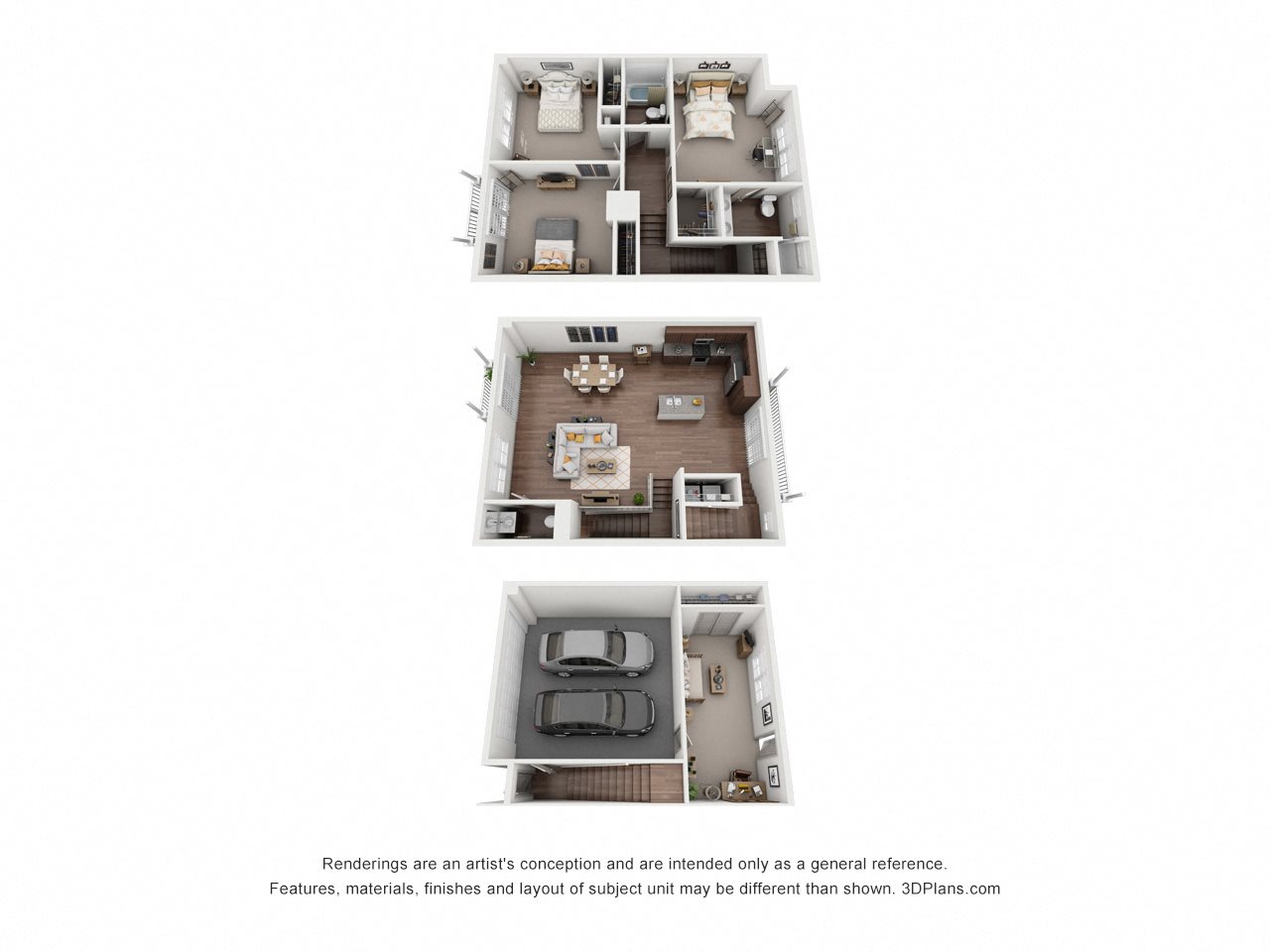 Three Bedroom | Two and One Half Bath